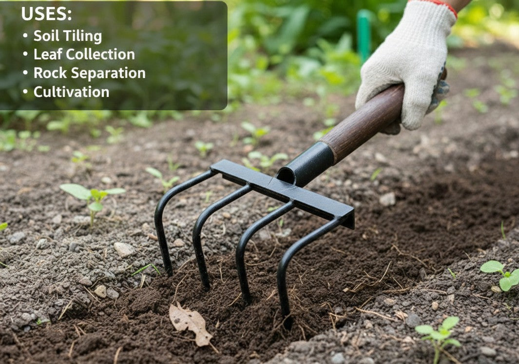 HAND TILLER GARDEN TOOL 4 POINT