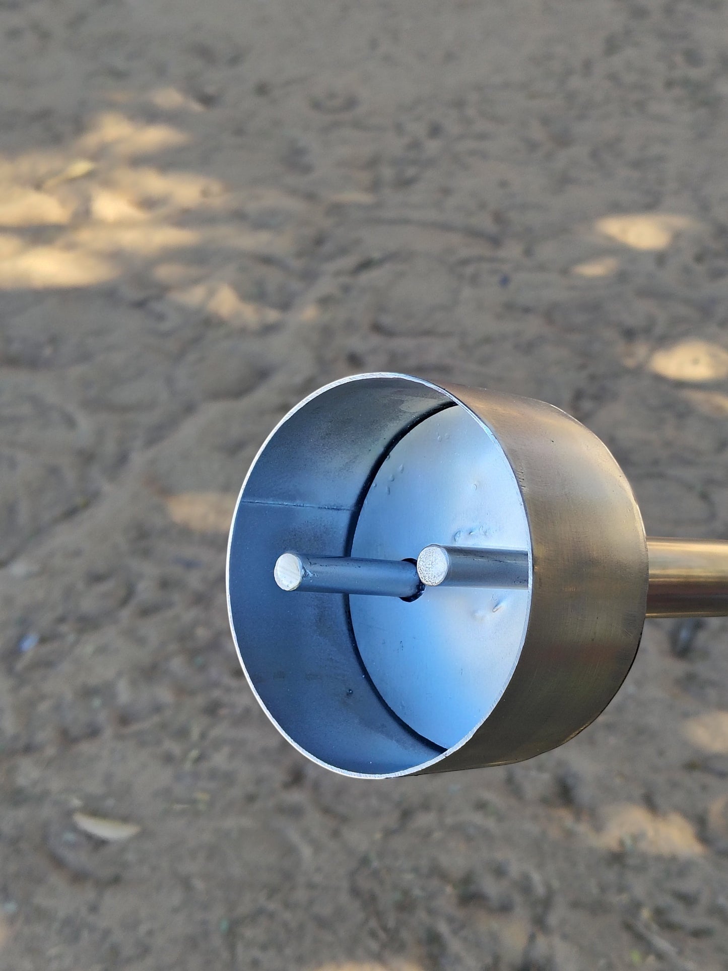Stainless Steel Cow dung cake Maker , 4x2inch cup, 1ft Tall