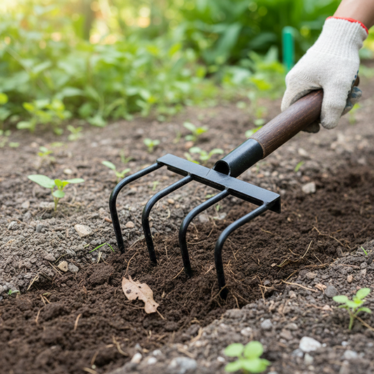 HAND TILLER GARDEN TOOL 4 POINT
